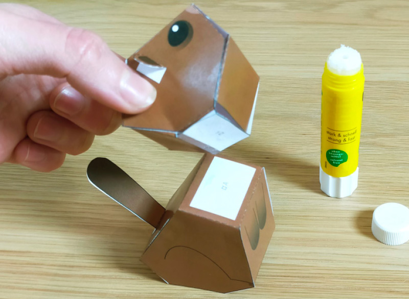Fiche loisir creatif paper toy marmotte etape4