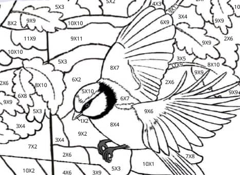 Jeu à la maison ton coloriage magique oiseaux