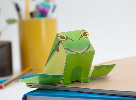 Loisirs créatifs : Ton paper-toy grenouille