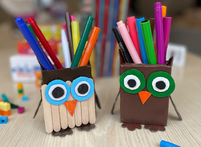Ton pot à crayons hibou